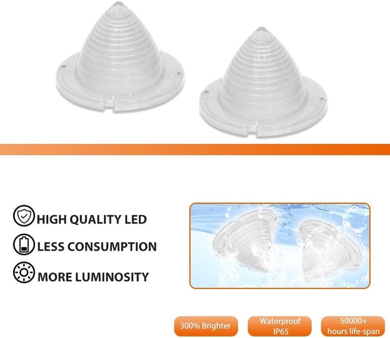 ADIIL 2PCS Rear Clear Lens Tail Light Lamp Kit For 1960 1961 Chevrolet Bel Air/Biscayne/Nomad/El Camino & Impala - Image 2